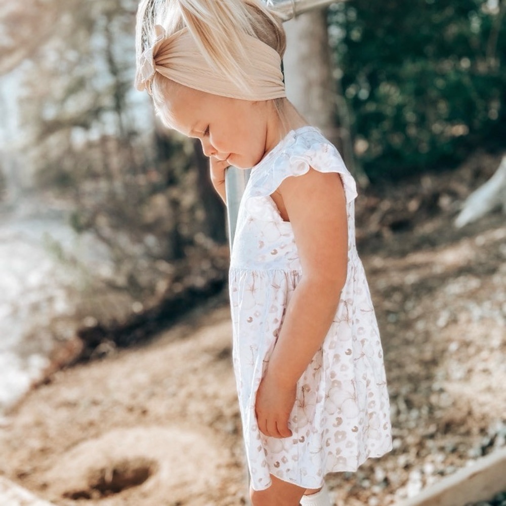4T Toddler Girl Bamboo Dress Summer Spring Baby Clothes Tropical Leopard Print